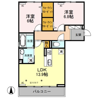 【間取り】 | セジュールグリーンＧ