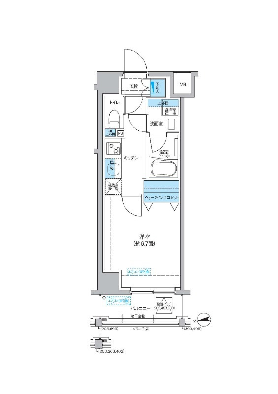 練馬区旭町３丁目の賃貸マンションの間取り