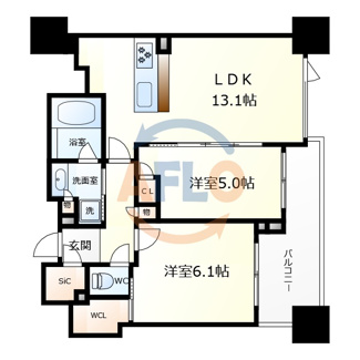 【間取り】 | THE CROSS CITY TOWER　敷津小学校区 | THE CROSS CITY TOWER　間取り
