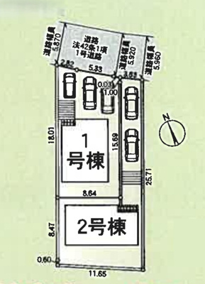 【区画図】 | 秦野市春日町　全２棟　新築住宅