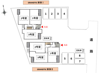 【区画図】 | GRANDTIC 新保Ⅰ