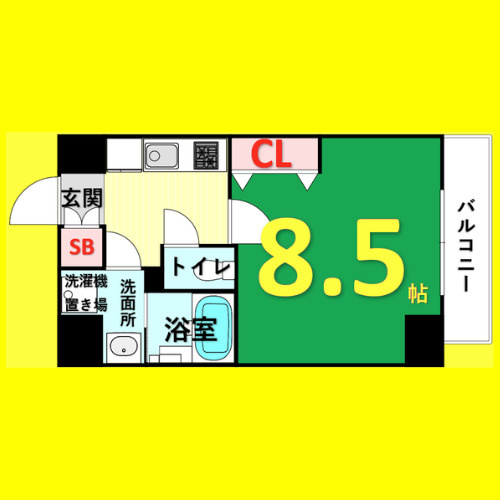レジデンシア泉Ⅰ　名古屋市賃貸　仲介手数料無料の間取り