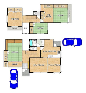 【間取り】 | 引野町２丁　中古一戸建 | 土地約７５．１９坪♪お庭もありますよ！ゆとりのあるお住まいで新生活はじめませんか！