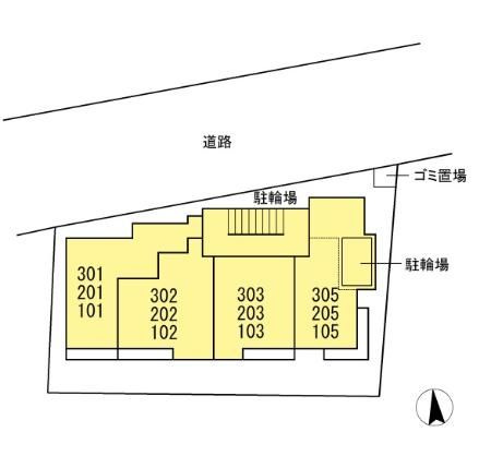 上町ＤＫハイムの区画図