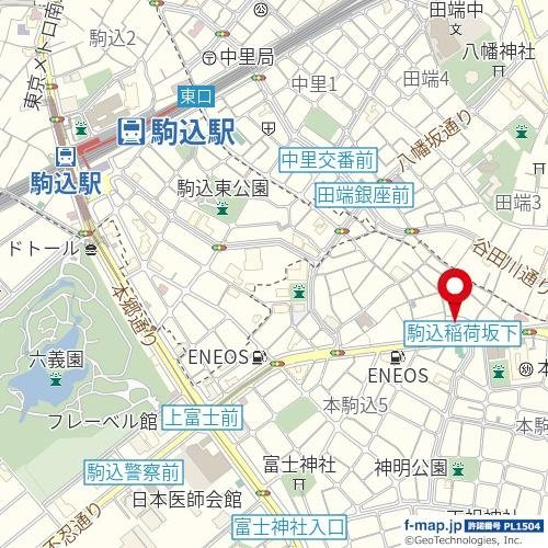 ブランズ文京本駒込の地図