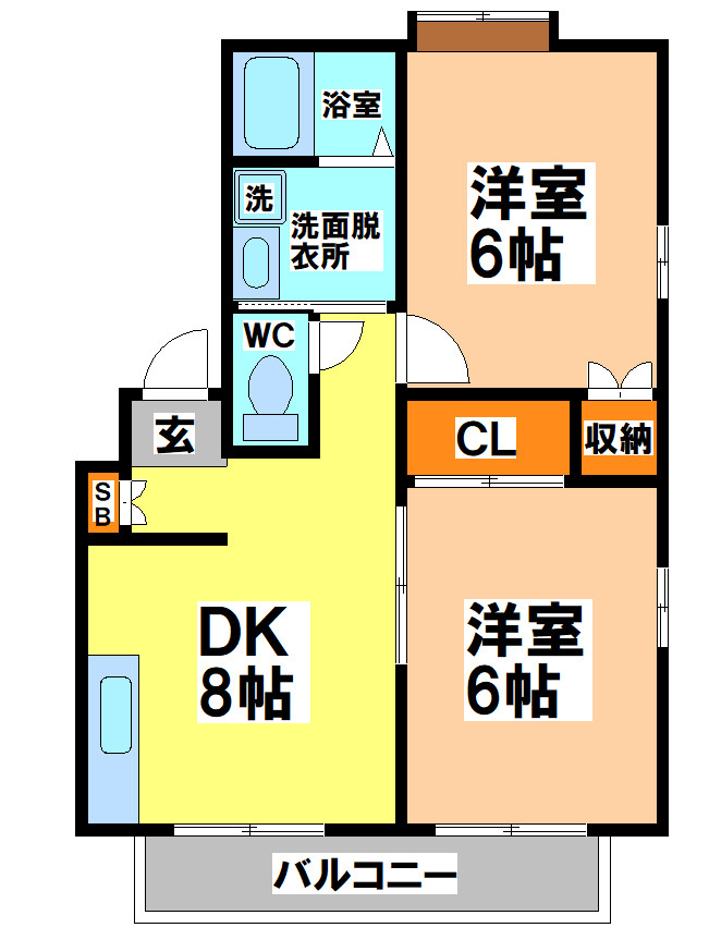 三鷹市上連雀５丁目のアパートの間取り