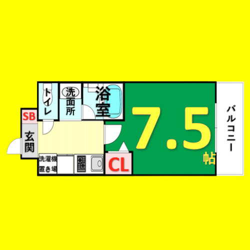 CITY SPIRE 名古屋本陣　名古屋市賃貸　仲介手数料無料の間取り