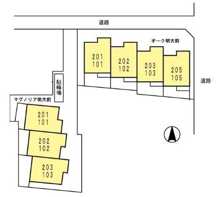マグノリア明大前・オーク明大前　オーク明大前の区画図