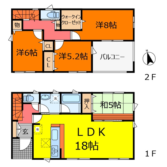 【間取り】 | クレイドルガーデン中央市西花輪第2　4号棟 | 間取り