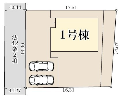 小野市垂井町5期1号棟の区画図