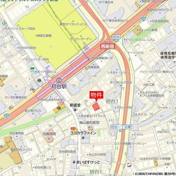 コンポジット渋谷初台の地図
