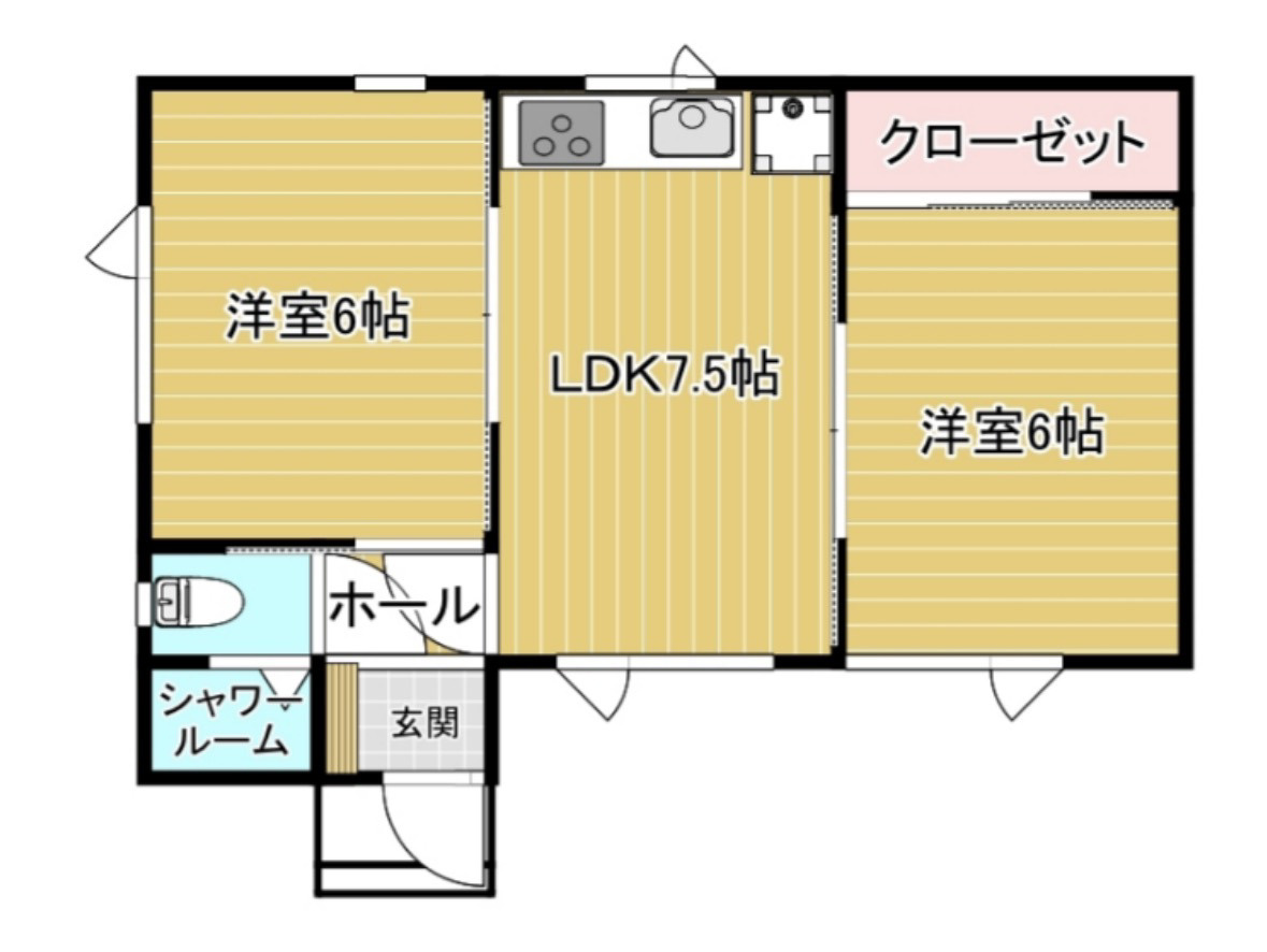 登別市中央町5丁目10-5戸建の間取り