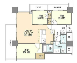 【間取り】 | ステーションスカイタワー小田急相模原 | 間取りです。