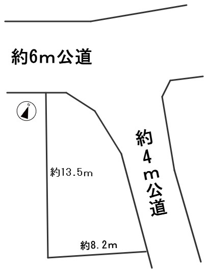 ６７２２８　岐阜市則武東土地の区画図