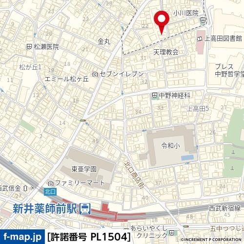 ルーブル新宿西落合伍番館の地図