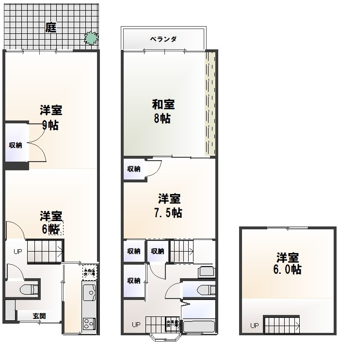 西東京市保谷町４丁目の一戸建ての間取り
