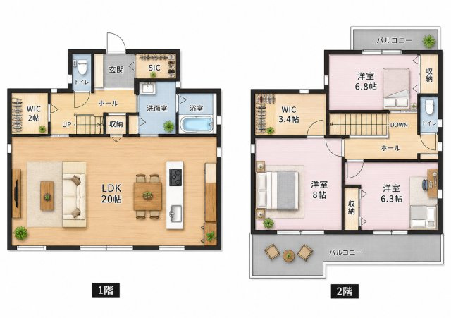 【間取り】 | 芦屋市涼風町新築貸家