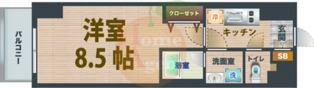 【間取り】 | ブライズ方南町 | 1Kのお部屋です。