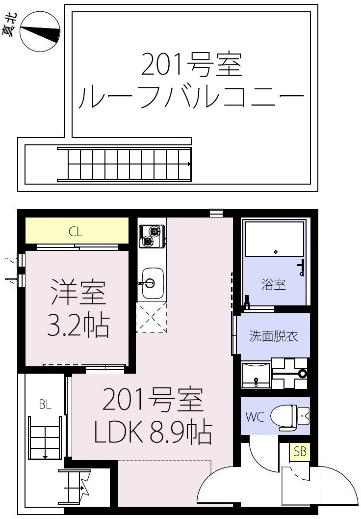 GRANDTIC　TY松戸の間取り