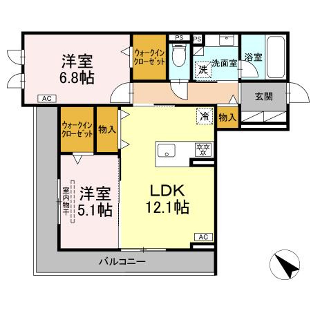 D-avance 柱六番町Ⅰの間取り