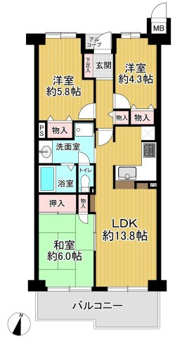 パーク上尾壱番館の間取り