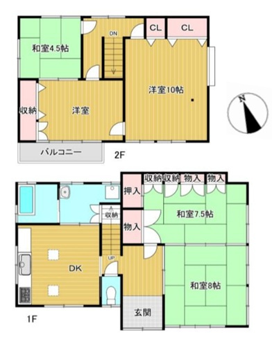 【中古戸建】邑楽郡大泉町大字吉田の間取り|■間取り図｜敷地面積：221.48㎡（約66.99坪）建物面積：103.93㎡（約31.43坪）