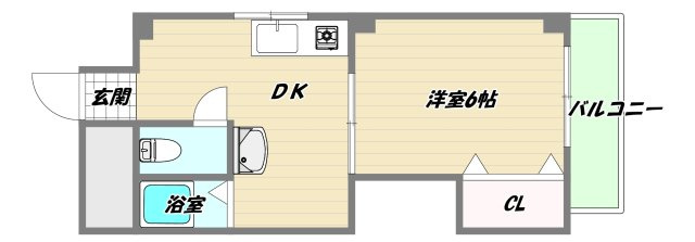 大阪市淀川区十三元今里１丁目の賃貸マンションの間取り