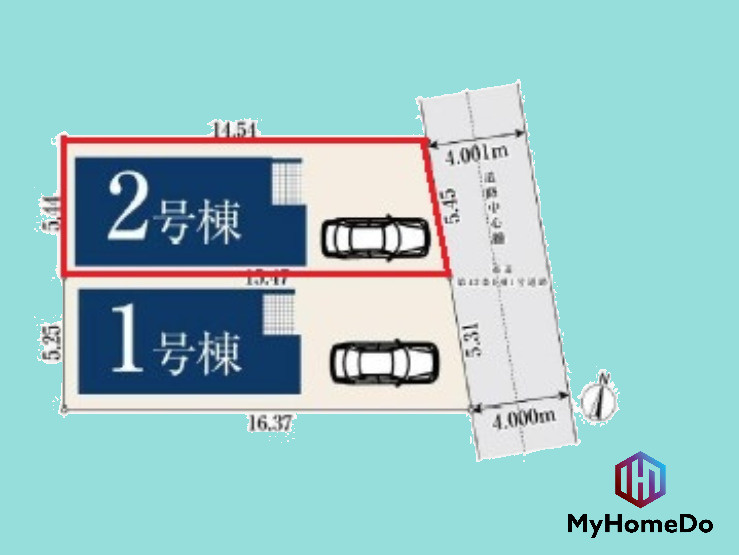 守山区西島町の区画図