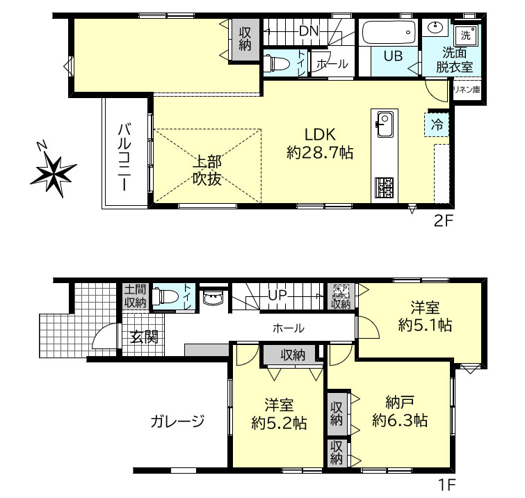 明石市大道町１丁目新築戸建１号棟の間取り