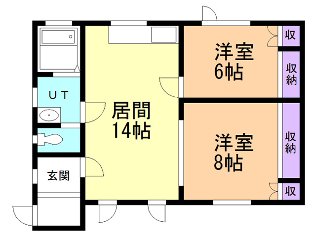 登別市登別東町２丁目１１－６戸建の間取り