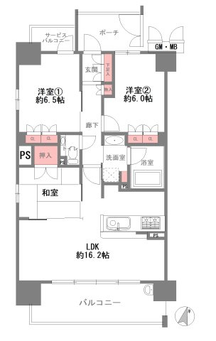 ブランニード河内小阪の間取り