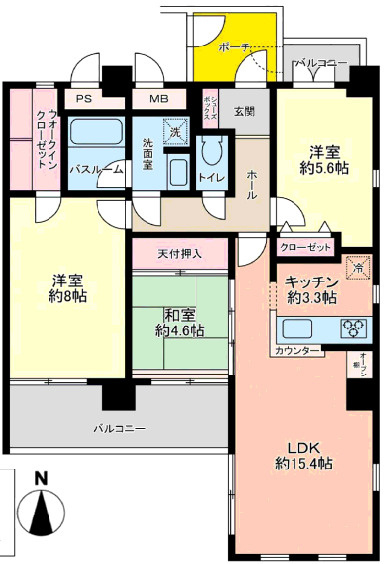 パレ塚口町の間取り