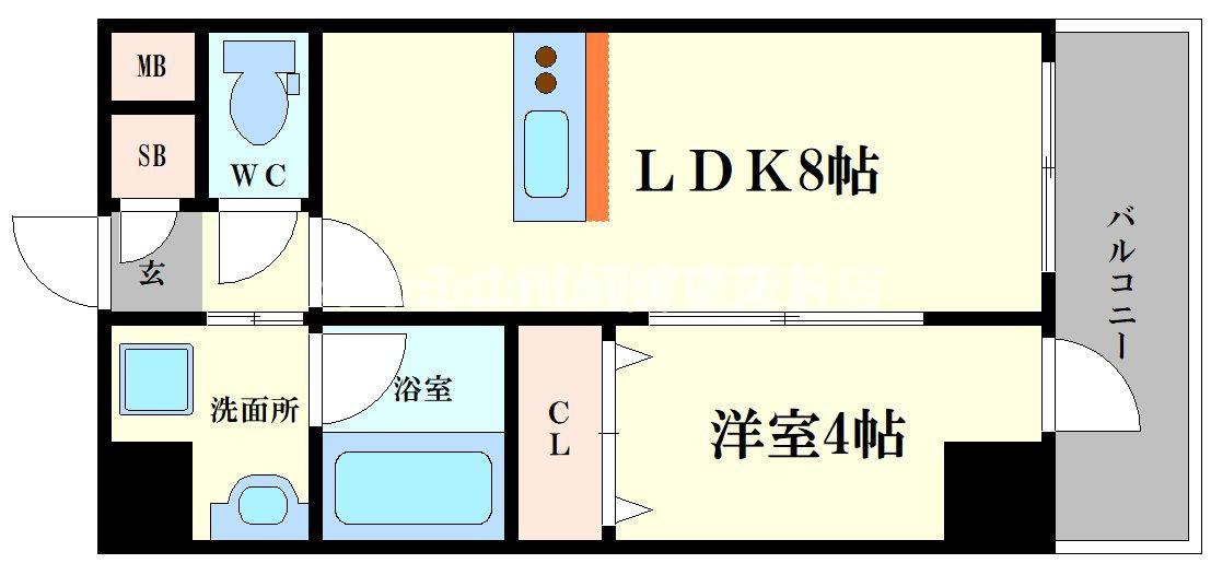 エステムコート大阪福島ルアーナの間取り