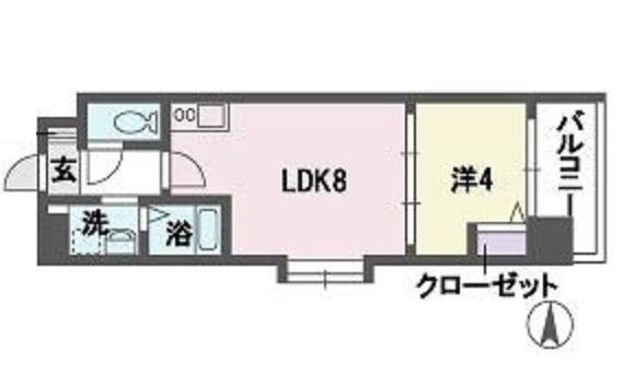アミューゼ博多の間取り|使いやすい間取りです。