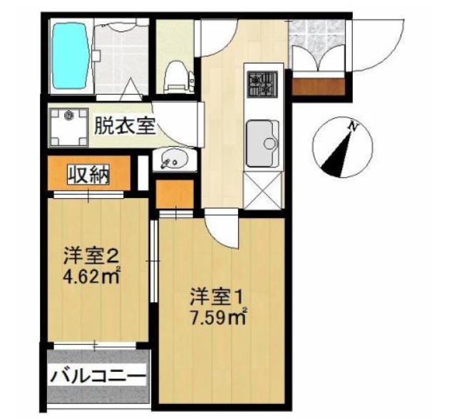 SMILEAX博多駅南(スマイラックス博多駅南)の間取り|使いやすい間取りです。