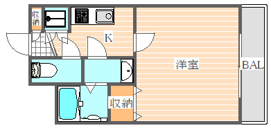 エルフィナ上呉服町の間取り|使いやすい間取りです。