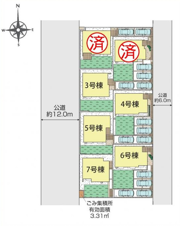 加賀原1丁目　5号棟の区画図