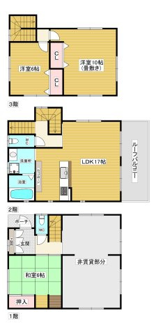 【間取り】 | 東塚口町1丁目貸家