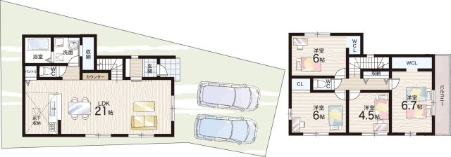 堺市南区庭代台　第3期　新築一戸建ての間取り