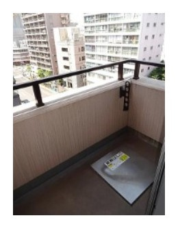 デュオスカーラ田原町のバルコニー