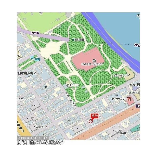 フェニックス日本橋浜町公園の地図