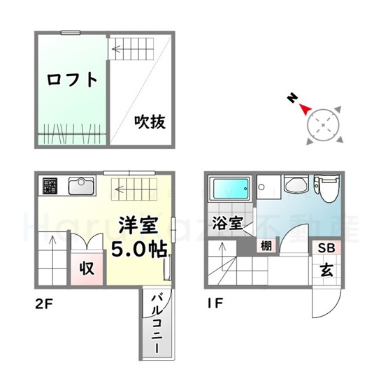 【間取り】 | ル・サブール【名古屋市賃貸・メゾネットタイプ】