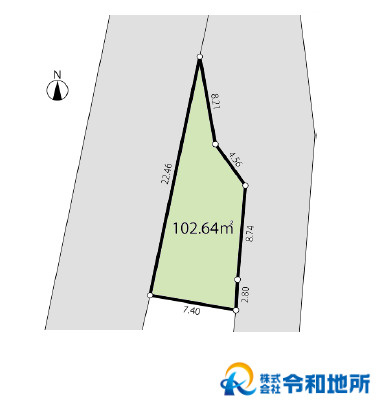 売地　茅ヶ崎市萩園の土地図