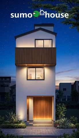 港北区篠原東1丁目の外観パース|外観パースです