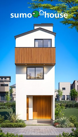 港北区篠原東1丁目の外観パース|外観パースです