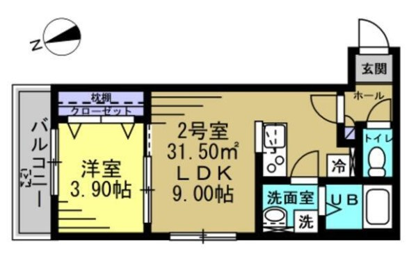 松戸市馬橋のアパートの間取り