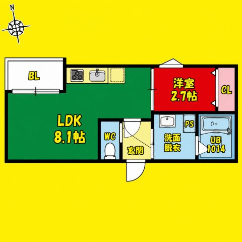 REGALEST志賀本通5　名古屋市賃貸　仲介手数料無料の間取り