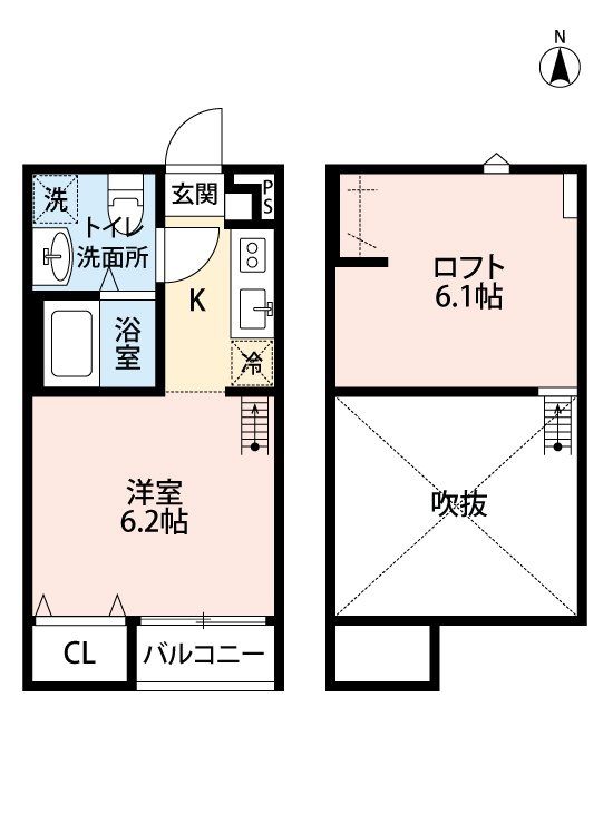 座間市入谷東４丁目のアパートの間取り