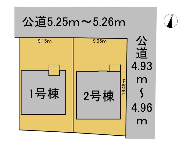 新築戸建　各務原市那加南栄町1期　全2区画分譲の区画図|■区画図
■YAMADA電機の　ヤマダ不動産　株式会社リライフ　
いつでもお問合わせ下さい。