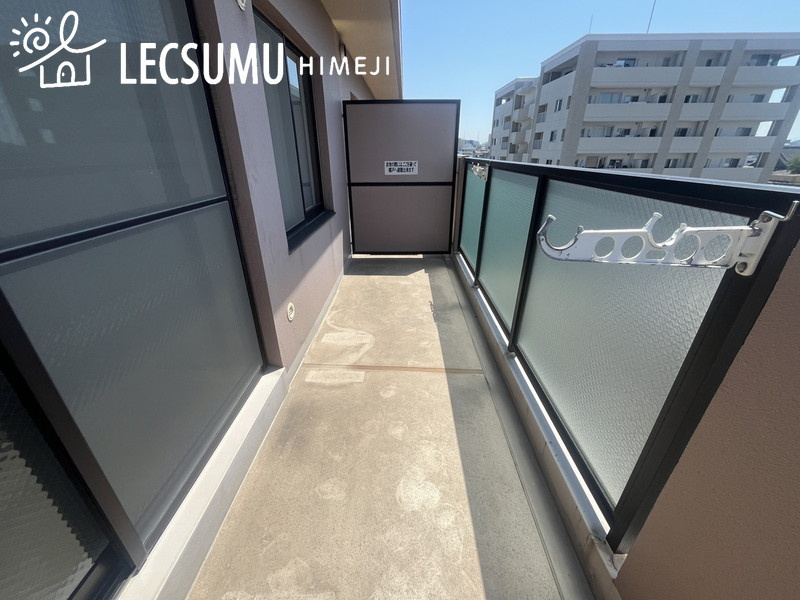 ロワイヤル西新町のバルコニー